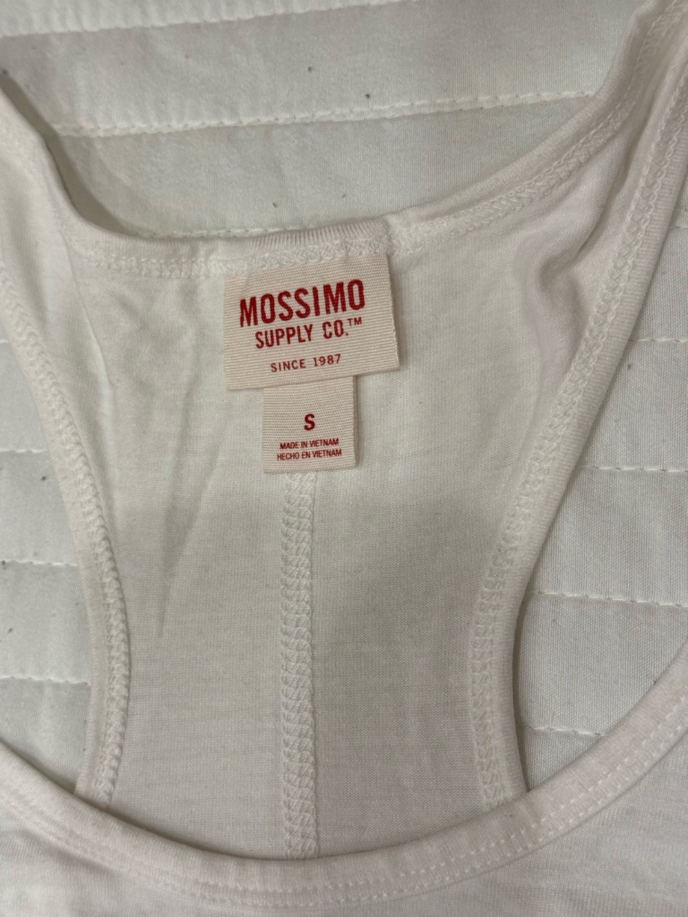 Mossimo Supply Co. White Racerback Lightweight Tank Top Women's Small - Picture 3 of 5